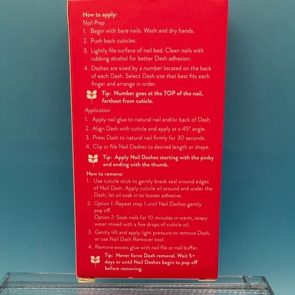 Red Aspen Nail Dashes - Pink and Tan Press-On Nails - Picture 5 of 5